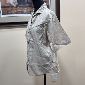 Willowbend Short Sleeve Tan Button Down